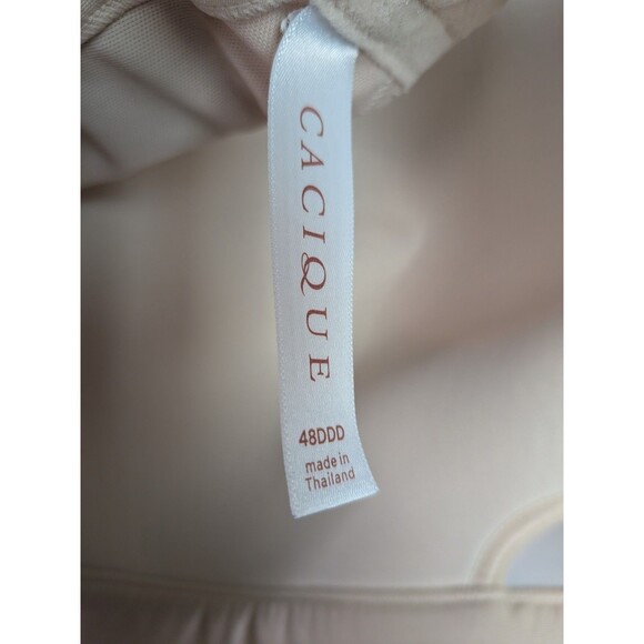 Cacique Bra 48DDD Lightly Lined No-Wire Beige Tan Lane Bryant Wireless Plus Size - Picture 9 of 14